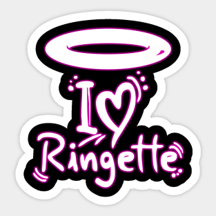 I Heart Ringette Sticker